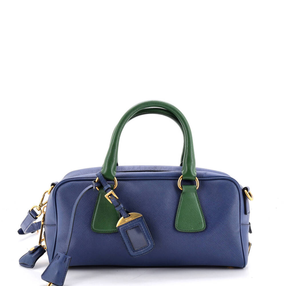 Prada East West Convertible Bauletto Bag Saffiano Leather